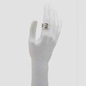 Gucci Sterling Silver Logo Band Ring